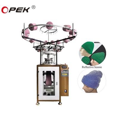 7G-18G Opek Rib Knit Αντανακλαστικό Υφασμένο Καπέλα πλέξιμο Μηχανή με προηγμένη τεχνολογία
