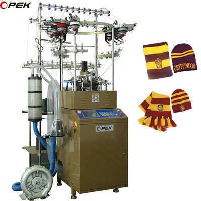 Μικροπωλησία Opek Πολυχρωματικό Jacquard Παιδιά Beanie Καπέλο πλέξιμο Μηχανή Πλήρως αυτόματο συναγερμό
