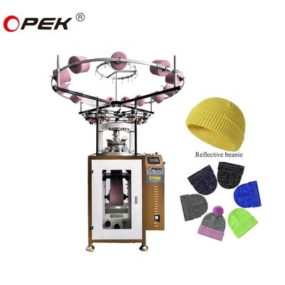 7G-18G Opek Rib Knit Αντανακλαστικό Υφασμένο Καπέλα πλέξιμο Μηχανή με προηγμένη τεχνολογία