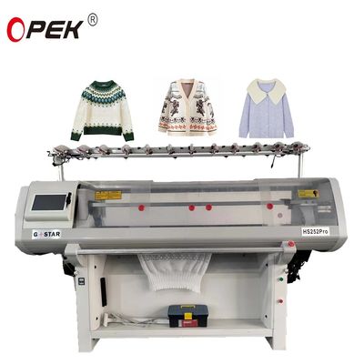 Μηχανή για άνδρα Jacquard Flat Sweater με διπλή μέθοδο πλέξιμου