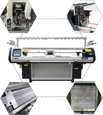 52 ίντσες πλάτος πλέξιμο Γερμανία βελόνα Jacquard επίπεδη πλέξιμο μηχανή για μαλλί πουλόβερ