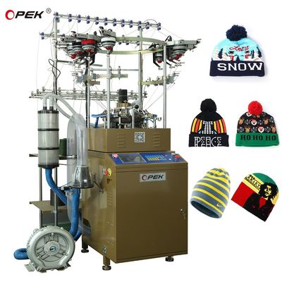 Εικονική οθόνη Opek πλέξιμο Slouch Beanie Hat Making Machine με πλήρως αυτόματο συναγερμό