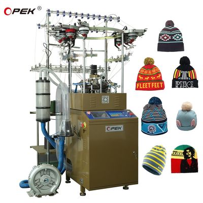 Πλήρως ηλεκτρονικός έλεγχος Jacquard Beanie Hat Making Machine CE ETL Εγκρίθηκε από τον ΟΠΕΚ