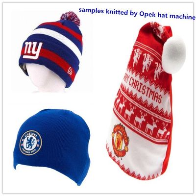 Κίτρινη Jacquard Cap παραγωγή OPEK Muslim Cap πλέξιμο μηχανή με πλήρως αυτόματο συναγερμό