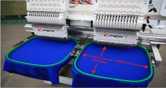 1200 RPM Μέγιστη ταχύτητα 2 κεφαλής Υπολογισμένη μηχανή κέντησης Ιδανική για καταστήματα ένδυσης