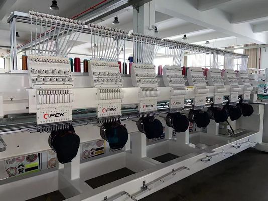 Μηχανή κεντήματος 8 κεφαλιών Opek με διάστημα 500 mm ανά κεφαλή και μέγεθος τραπέζι εργασίας 60 * 60 cm