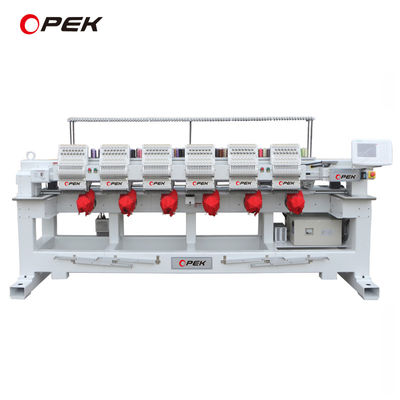 2000W OPEK 6 Κεφαλής Βιομηχανικός Υπολογιστής Εμβότυρο Μηχανή για Cap T μπλουζάκι Καπέλο επίπεδο ένδυμα