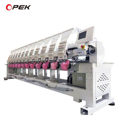 Μεγάλη ταχύτητα OPEK 12 κεφαλές μηχανή κεντήματος για T-shirt Cap Hat επίπεδη βιομηχανική παραγωγή