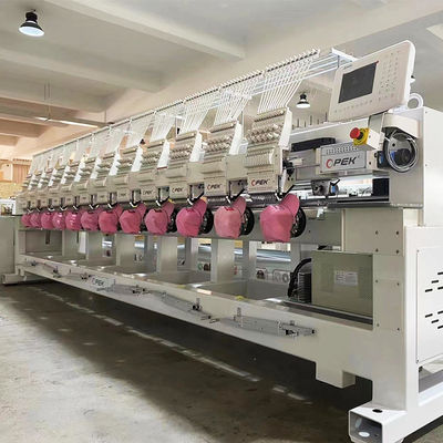 Μεγάλη ταχύτητα OPEK 12 κεφαλές μηχανή κεντήματος για T-shirt Cap Hat επίπεδη βιομηχανική παραγωγή