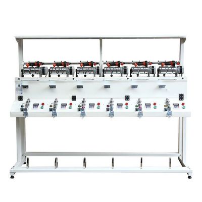 1000RPM/Min Ταχύτητα πλέξιμου Έξι κεφαλές Μηχανή περιτύλιξης κλωστοϋφαντουργικού νήματος για εύκολη λειτουργία