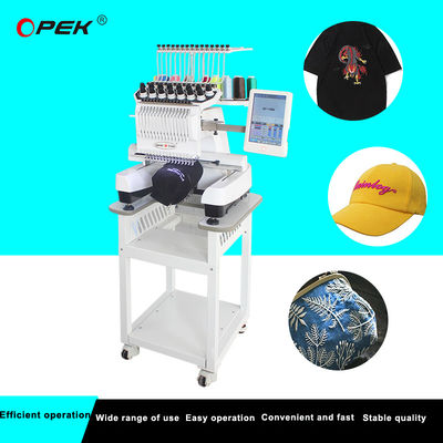 Μηχανή κεντήματος καπέλο OPEK Μία κεφαλή για T-shirt Καπέλο επίπεδη υψηλής ταχύτητας Υπολογιστική